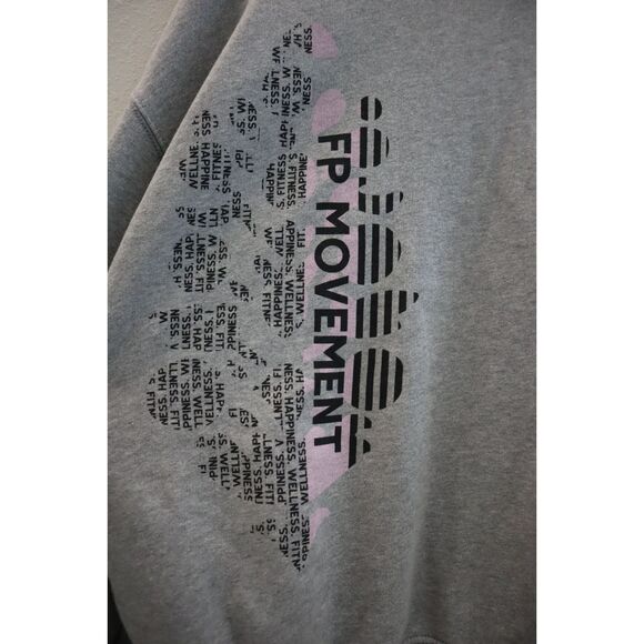 FP Movement OB1673278 Women Sz M Gray All Star Logo Crewneck Sweatshirt - Picture 3 of 12